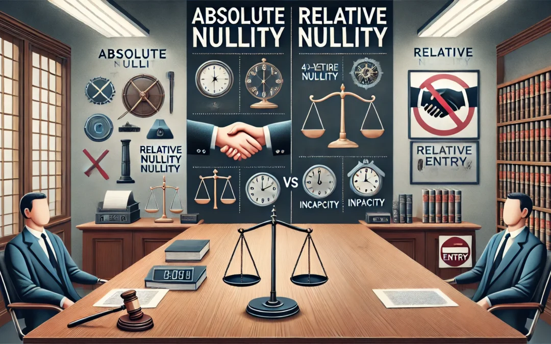 Diferencias entre Nulidad Absoluta (NA) y Nulidad Relativa (NR)
